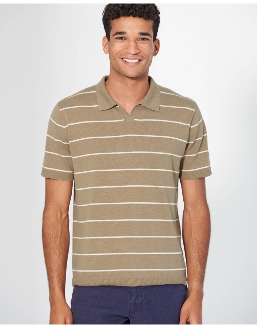 Edles Streifen-Polo Hanf/Biobaumwolle Normal Fit - navy [c5af4def6d3bb21c32322ab13edfcdb4]