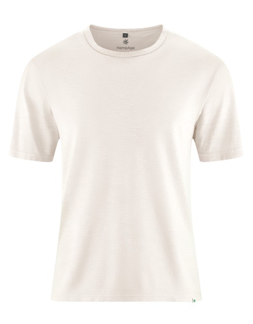 T-Shirt aus Slub Jersey Hanf/Biobaumwolle Normal Fit - offwhite [e77fff1910ef8a5f873a906a90e06ecc]