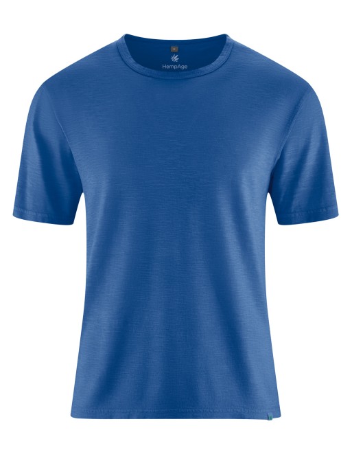 T-Shirt aus Slub Jersey Hanf/Biobaumwolle Normal Fit - royal [fb2dd3545b03234cddd54db70bf1ac83]