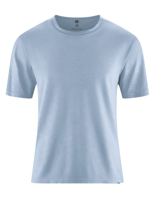T-Shirt aus Slub Jersey Hanf/Biobaumwolle Normal Fit - smoke [d98bf3233a7a379ed644594ff98b69b9]