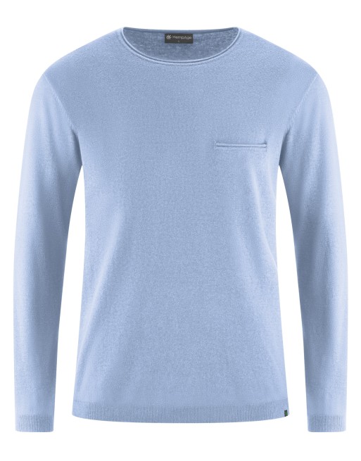 Sommer Pullover aus Hanf/Biobaumwolle - Normal Fit - water [752d647a3839f25a6b53244cbcaa2859]