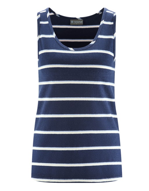 Top mit Streifen Damen Hanf/Biobaumwolle Normal Fit - navy.water-nature [4de6d45675f56e82ca03b3f2118878f6]