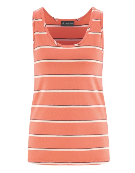 Top mit Streifen Damen Hanf/Biobaumwolle Normal Fit - peach-dust-nature [8f76cb0be2470277b0cac18d2a3be501]