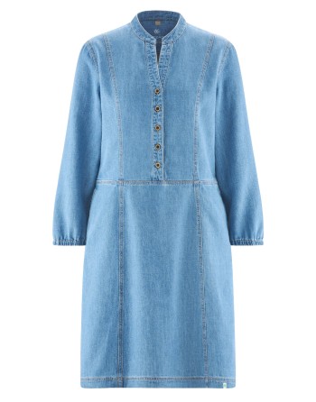 Jeans Kleid aus Hanf/Biobaumwolle - Normal Fit - uniblue [a33414584eba3e77f80ceed6a7d83e28]