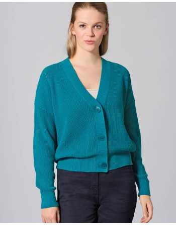 Zeitlose Strickjacke Hanf/Biobaumwolle Casual Fit - night [f258bf704fa80dae890681f96f8d5b69]