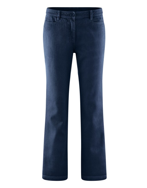 Modische Schlaghose aus Hanf/Biobaumwolle - navy [6fd6d6ffc68ee398db52ede16477fb2b]