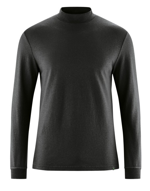 Rollkragen Langarmshirt Normal Fit Hanf/Biobaumwolle - black [bca868af75deec6e11847494a2580331]
