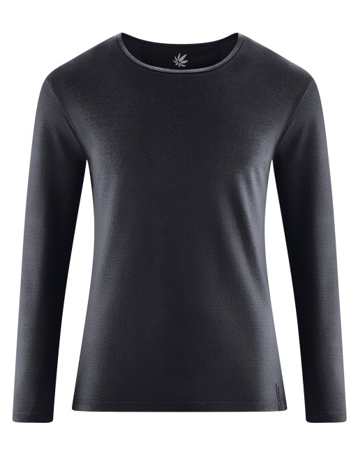 THC Exklusiv Herren Langarmshirt aus Hanf & Bio-Baumwolle - black [c7e5b108d454ccf63638a7949ff16961]