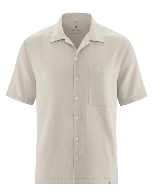 Kurzarmhemd Herren aus Hanf/Biobaumwolle - Casual Fit - distel [5785cf5f040cf496c0f2a744e52e2e83]