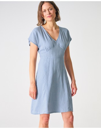 Raffiniertes Sommerkleid Hanf/Biobaumwolle Normal Fit - white [14c383227ece72e7a704dc69e8817568]