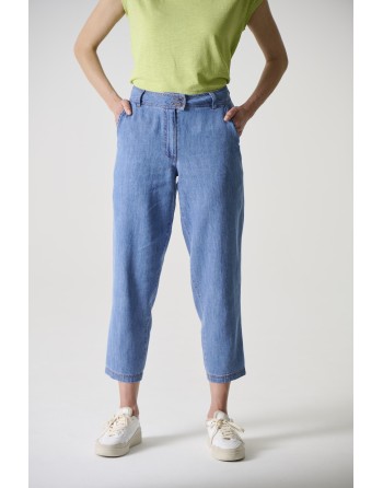 Damen Baggy Jeans Hanf/Biobaumwolle - uniblue [f4dae726de809ed98e3da89d90c8e6dd]