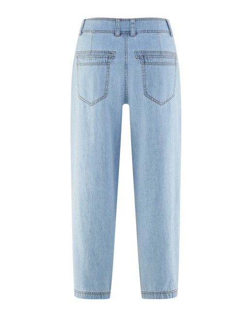 Damen Baggy Jeans Hanf/Biobaumwolle - aqua [93db170dd0f6673f8a9a6bff7781523f]