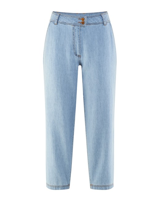 Damen Baggy Jeans Hanf/Biobaumwolle - aqua [0f1e7a5bd3493e3b4913e88c3c21140f]
