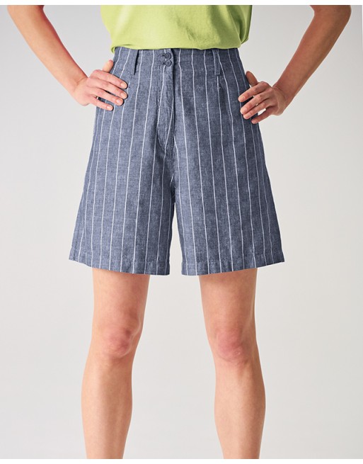 Gestreifte Damenhose aus Hanf/Biobaumwolle - distel [a6f659181f77a1281919fbf50ef7cc17]