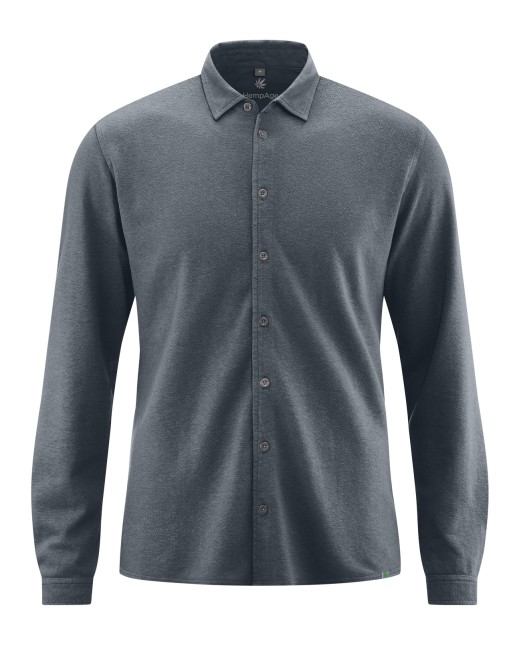 Slubjersey Hemd aus Hanf/Biobaumwolle Slim Fit - shale [6de7e16d44b1b19d5046233cc0abdf9f]