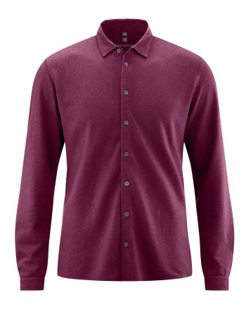 Slubjersey Hemd aus Hanf/Biobaumwolle Slim Fit - wine [ea8189f7ed75e0dcc532aa06fb66e3b7]