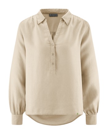 Schlupfbluse Hanf/Biobaumwolle Normal Fit - gobi [e7bbd3b755626dd4cc3d391d4a0cc9ab]