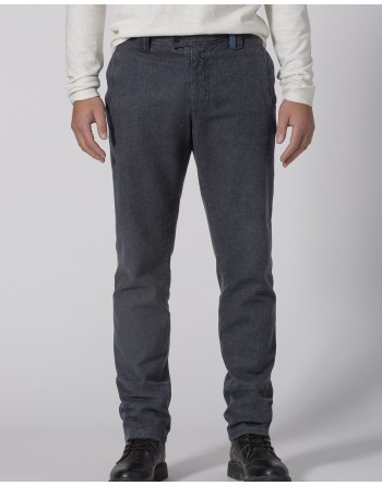 Chinohose mit dezentem Karomuster Hanf/Biobaumwolle - navy [6b72410bca15dc99ae9121f5742d8a29]