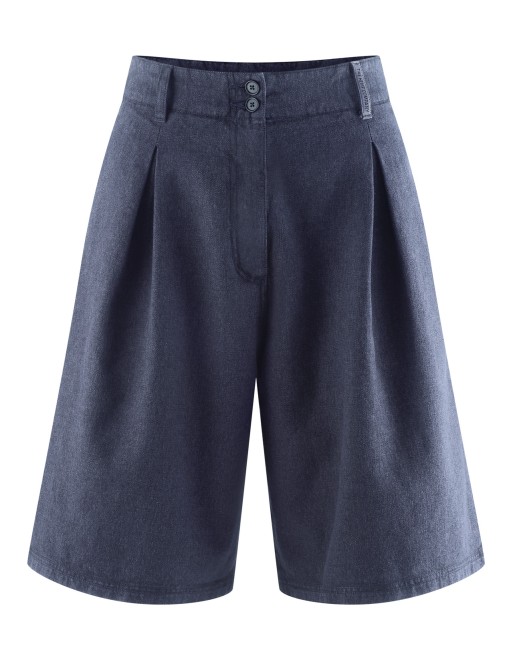 Bermuda Shorts mit dezentem Karomuster Hanf/Biobaumwolle - navy [66c87f21fe148df77478dec8334ebafd]