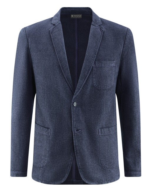 Twill Sakko Hanf/Biobaumwolle Normal Fit - navy [8c6e8e48bf439b5f5cbd49a28ae52831]