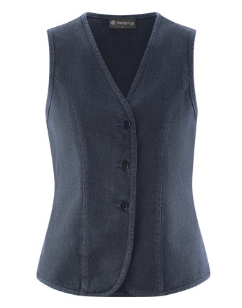 Twill Weste Hanf/Biobaumwolle Normal Fit - navy [d83ccace2a47c3784d9831093d67092a]