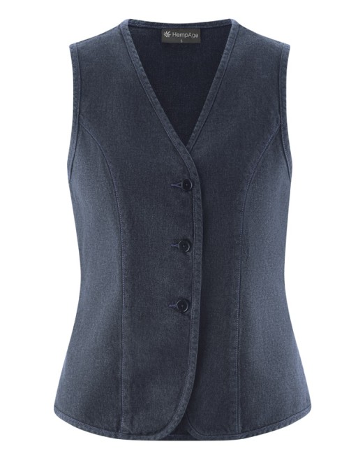 Twill Weste Hanf/Biobaumwolle Normal Fit - navy [d83ccace2a47c3784d9831093d67092a]