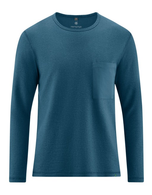 Langarmshirt mit Brusttasche aus Hanf/Biobaumwolle - Normal Fit - reef [514aad3f23c135d34ff0232c5ddf3691]
