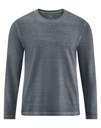 Bequemes Langarmshirt Hanf/Biobaumwolle - Casual Fit - shale [1e4cea34d8f357c433842184e063388c]