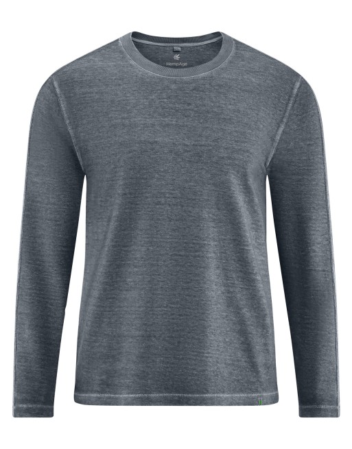Bequemes Langarmshirt Hanf/Biobaumwolle - Casual Fit - shale [1e4cea34d8f357c433842184e063388c]