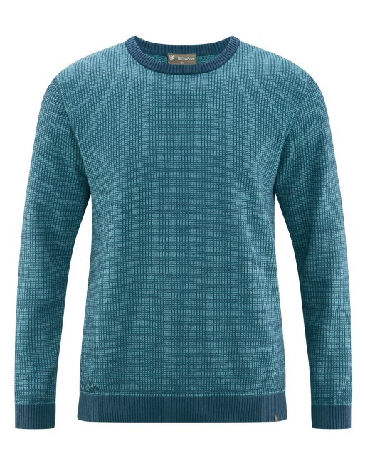 Zweifarbiger Strickpullover Hanf/Biobaumwolle Normal Fit - reef-shelf [874925231e83cb232f188791a53872c5]