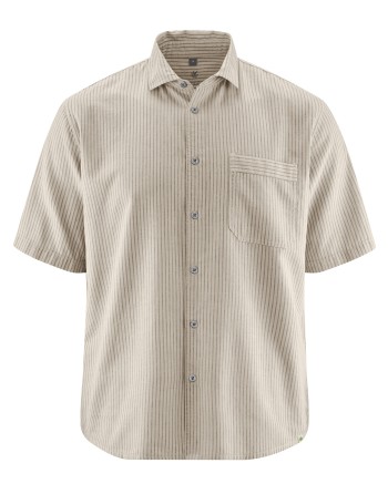 Gestreiftes Halbarmhemd aus Hanf/Biobaumwolle - Casual Fit - distel [1f2aa0f3abf2bad4f60b252fd1321895]