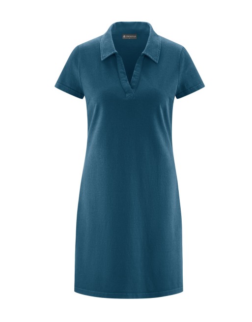Zeitloses Sommerkleid mit Liegekragen Hanf/Biobaumwolle Normal Fit - reef [79c66d9f18b54e5c4ff6e52f66a62969]