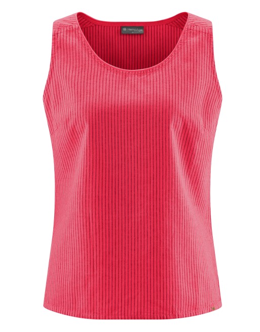 Hochwertiges Top in gestreiftem Design Hanf/Biobaumwolle - Normal Fit - magnolia [92c072768ea1a67592e5468b569063eb]