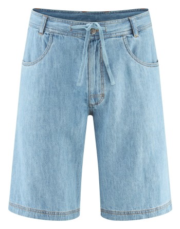 Shorts mit geradem Bein aus Hanf/Biobaumwolle - aqua [fe26b0cda621ba847e5a51032ef29740]