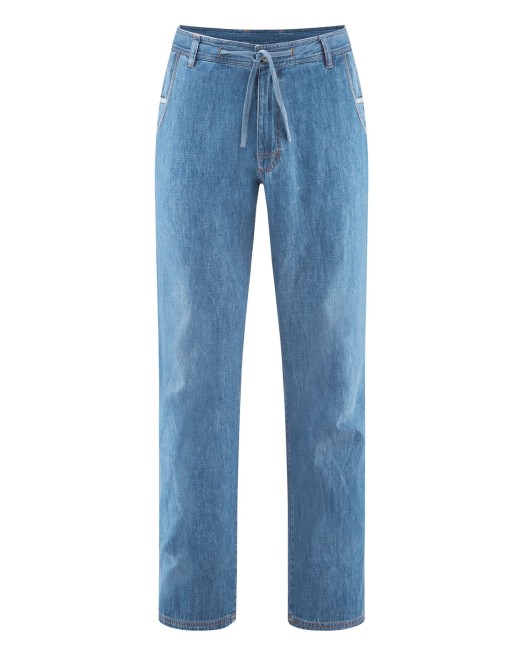 5-Pocket Hose mit geradem Bein aus Hanf/Biobaumwolle - uniblue [2fdb003c6c38da80be0ee5dc69ec1268]