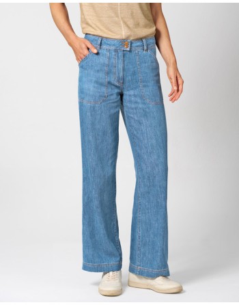 Damenjeans mit geradem Bein aus Hanf & Bio-Baumwolle - uniblue [05dea5c294463bf5193ac75cef7f0353]