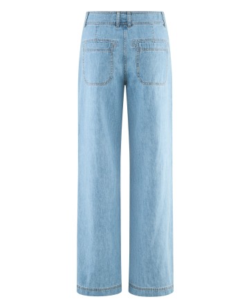 Damenjeans mit geradem Bein aus Hanf & Bio-Baumwolle - aqua [40504c6526254f1317b17c0a66b81dd9]