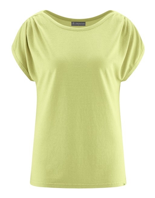 T-shirt mit U-Boot Ausschnitt Hanf/Biobaumwolle Normal Fit - bamboo [56d15330a6545bd19021e35a78655fff]