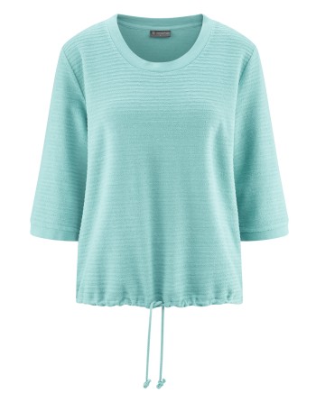 Lockeres Damen-Shirt, 3/4-Arm Hanf/Biobaumwolle Casual Fit - lake [63bcf9830c9feec7f9c6b940e4ec6000]
