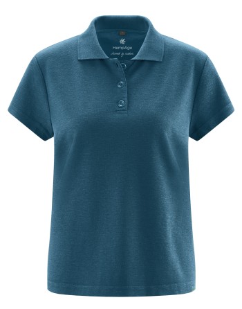 Poloshirt für Damen Hanf/Biobaumwolle Casual Fit - reef [8003f6e45bfd5f9d6d4c89a755b6035a]