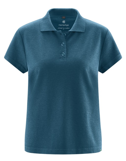 Poloshirt für Damen Hanf/Biobaumwolle Casual Fit - reef [8003f6e45bfd5f9d6d4c89a755b6035a]