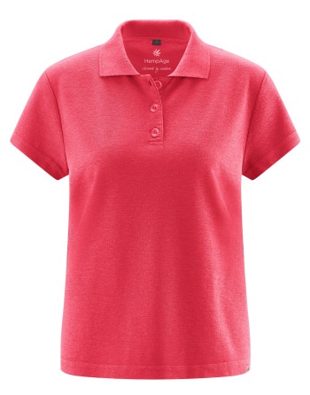 Poloshirt für Damen Hanf/Biobaumwolle Casual Fit - magnolia [903ee0abea7fcaafe46d4db1e4f847ac]