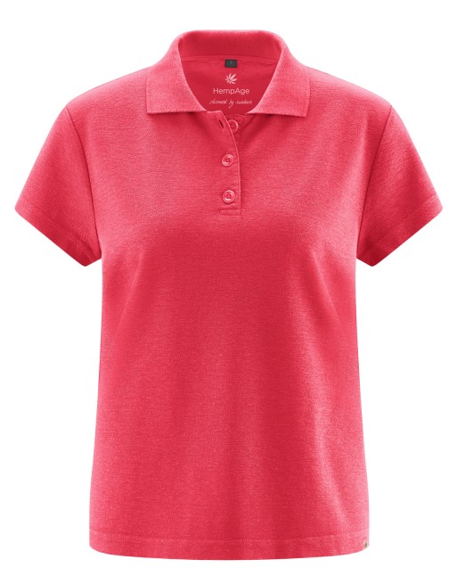 Poloshirt für Damen Hanf/Biobaumwolle Casual Fit - magnolia [903ee0abea7fcaafe46d4db1e4f847ac]