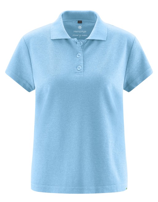 Poloshirt für Damen Hanf/Biobaumwolle Casual Fit - glacier [6c1385a26f5d5af37144560056f95d49]