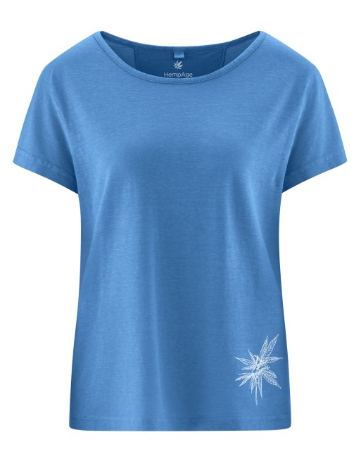 T-shirt mit Hanfprint Hanf/Biobaumwolle - Casual Fit - ocean [38481736b489288c81d163e62d56d58c]