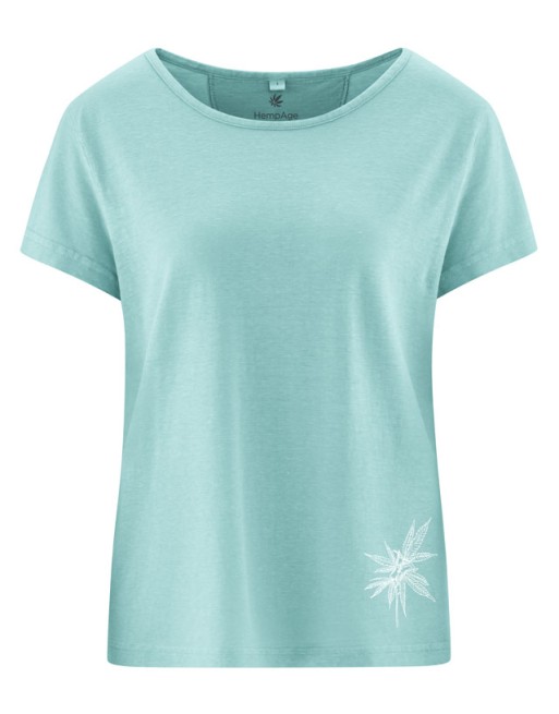 T-shirt mit Hanfprint Hanf/Biobaumwolle - Casual Fit - lake [bd5885d60de6011f94242e3c197d6cb8]