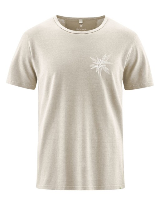 Zeitloses T-Shirt mit Print aus Hanf/Biobaumwolle - Normal Fit - distel [8fd7a4a73c49565dea8a7cedf4f22fd5]