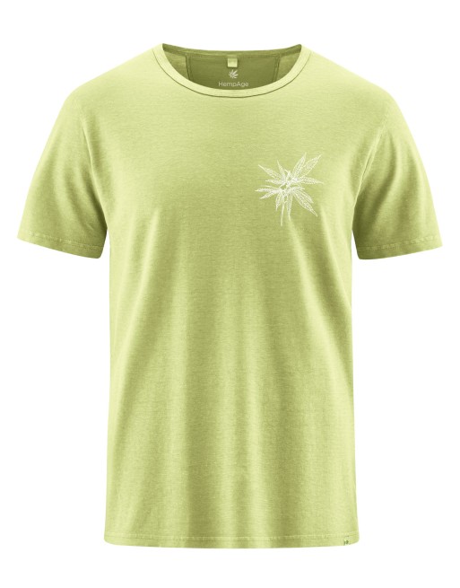 Zeitloses T-Shirt mit Print aus Hanf/Biobaumwolle - Normal Fit - bamboo [f49bff411ce07579262a9429e6295021]