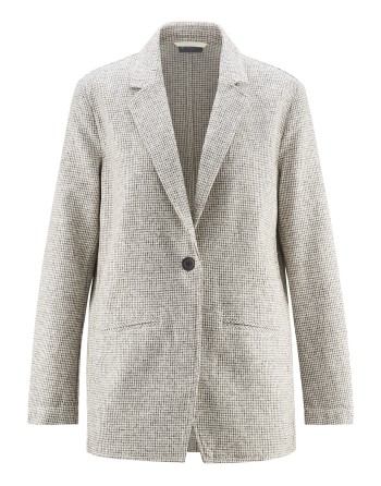 Pepita Blazer für Damen Hanf/Biobaumwolle Normal Fit - nature [95005a6a8ae4dee965125c42cba456bc]