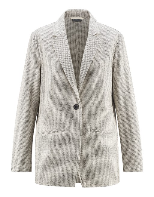 Pepita Blazer für Damen Hanf/Biobaumwolle Normal Fit - nature [95005a6a8ae4dee965125c42cba456bc]